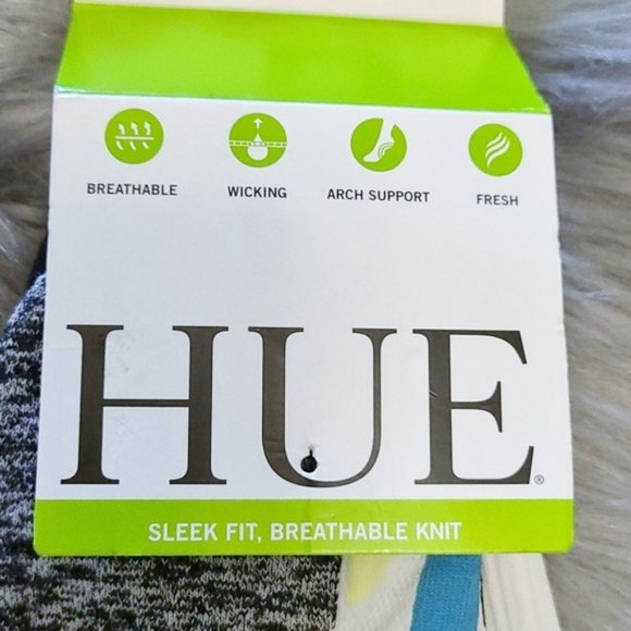 NEW Hue Womens 3 Pair Air Sleek Quarter Top Cushion Socks NWT - Picture 4 of 5